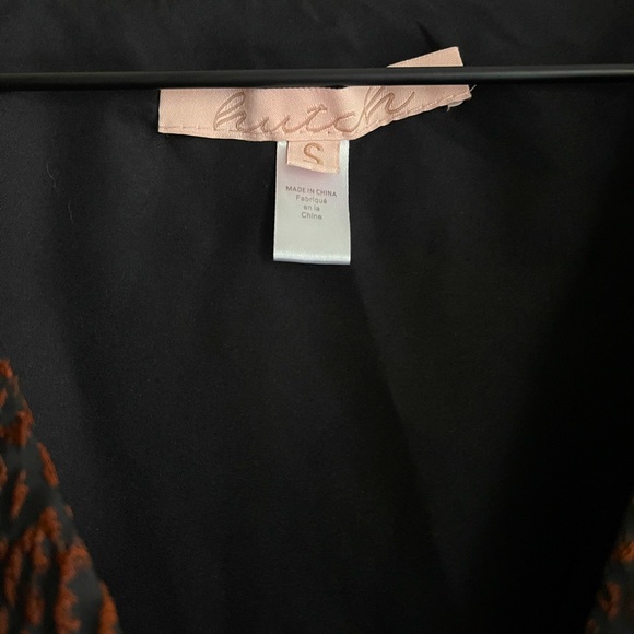 Hutch SZ S Leopard Jacquard Puff Sleeve Blouse! - Picture 6 of 13